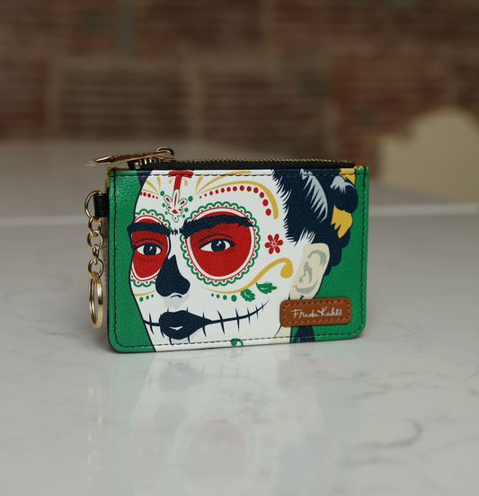 Frida Kahlo green Slim Wallet