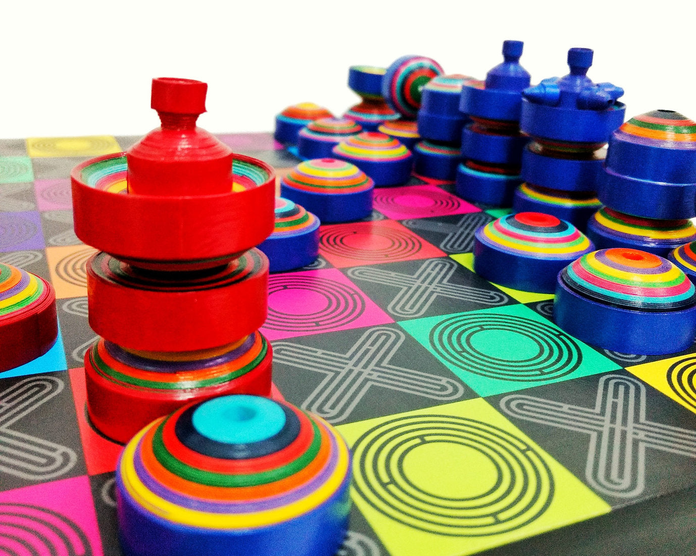 Strategy game of various colors contemporary Mexican craftsmanship